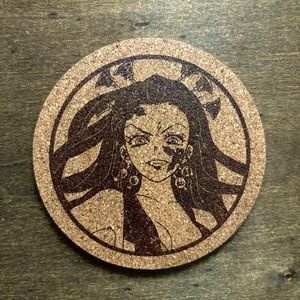Demon Slayer Daki Laser Engraved Cork Coaster